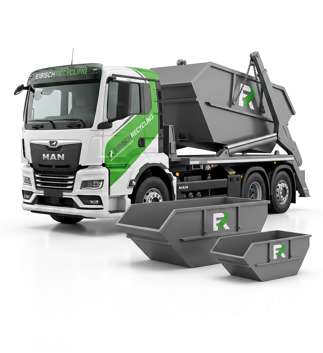 Container auf einer Baustelle